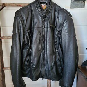 Harley Davidson Leather Motorcycle Jacket Size L